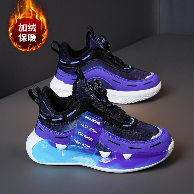 Cotton Shoes, Double-layered for Warmth, Winter Sports Shoes, Men's Rotating Buckle Design, New Style, for Older children2026Girls' Fleece-lined