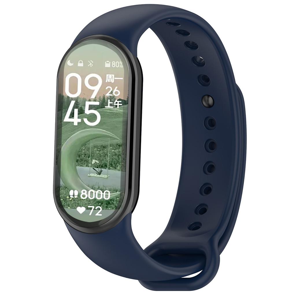 Pulseira de Silicone para Xiaomi Mi Band 9 8 Pulseira NFC Sport Rubber Pulseira Pulseira Correa Xiaomi Smart Band 8 Acessórios