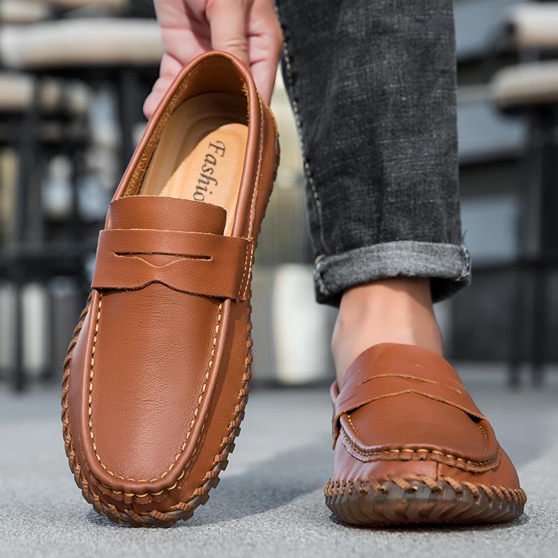 Men's Shoes Casual Formal Loafers Moccasins Italian Breathable Slip on Male Boat Shoes