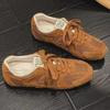 Genuine Leather Retro Women's Mesh Breathable Flat Sneakers - Early Spring 2025 Collection