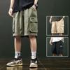 Pantalones Cargo Recto Sueltos de Verano para Hombres Pantalones Cortos Informales de Pierna Ancha de Talla Grande Pantalones de Chándal de Cinco Puntos