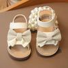 Girls' Bowknot Flat Sandals Casual Soft-Sole Beach Shoes for Toddlers & Children Elegant Cute Girls Shoes Bow Shoes