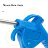 Air Blow Gun with 4" and 10.2" Long Angled Nozzle, Long Reach Industrial Air Blow Gun, Pneumatic Air Compressor Cleaning Tool