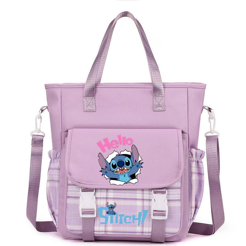 Lilo Stitch Kids Canvas Shoulder Bag With Colorful Print For Daily Use