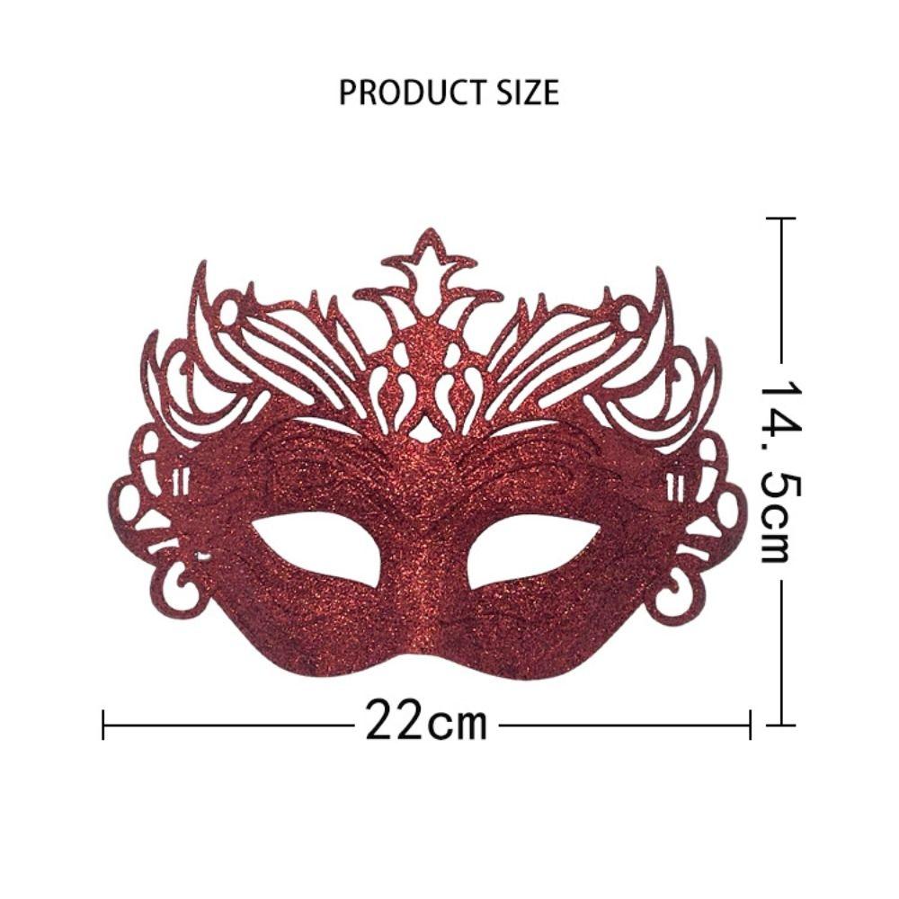 Half Face Design Glitter Crown Mask Sparkle Finish Role Playing Mask Party Mask Accessory  Adults