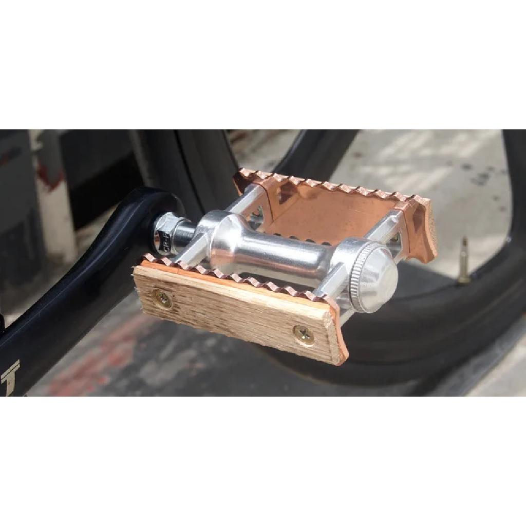 New Non-slip Pedal Ultralight Bike MTB Road Bike Pedal Cycling Classical Retro Wooden Styles Bicycle Pedals