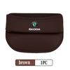 VIJT4 For Skoda Car Seat Organizer Leather Crevice Storage Box Auto Accessories Octavia Superb RAPID FABIA KAMIQ KAROQ KODIAQ YETI