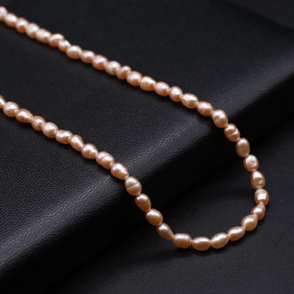 1String, Luxury Natural Freshwater Pearls, 3.8-4.2mm, Multicolor Rice-Shaped Pearl Beads for Jewelry Making DIY Crafts, Wedding Gift for Women, 36cm
