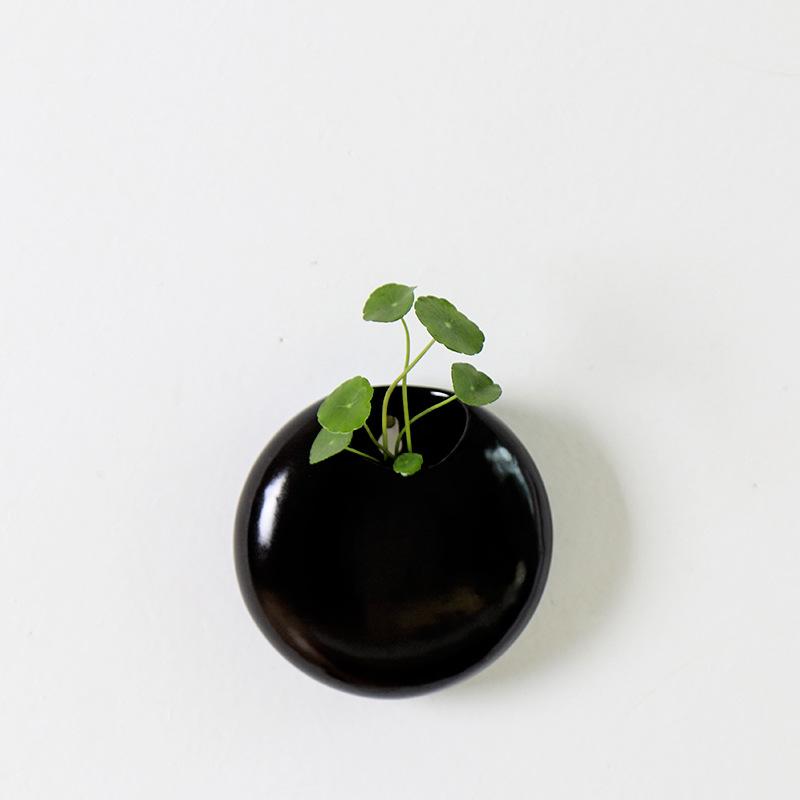 Korean Retro Hydroponic Ceramic Black and White Wall Hung Fleshy Flowerpot Simple Plant Pot Office Decor Gardening Creative