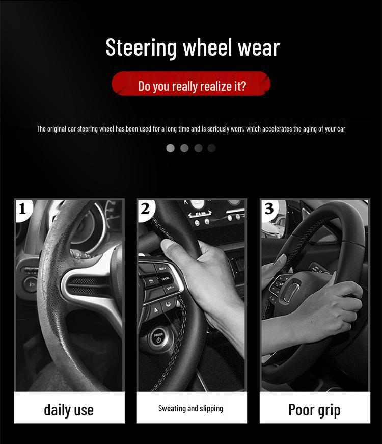 Suede Carbon Fiber Steering Wheel Cover for Volvo XC60, XC90, S90, S60, XC40, S40