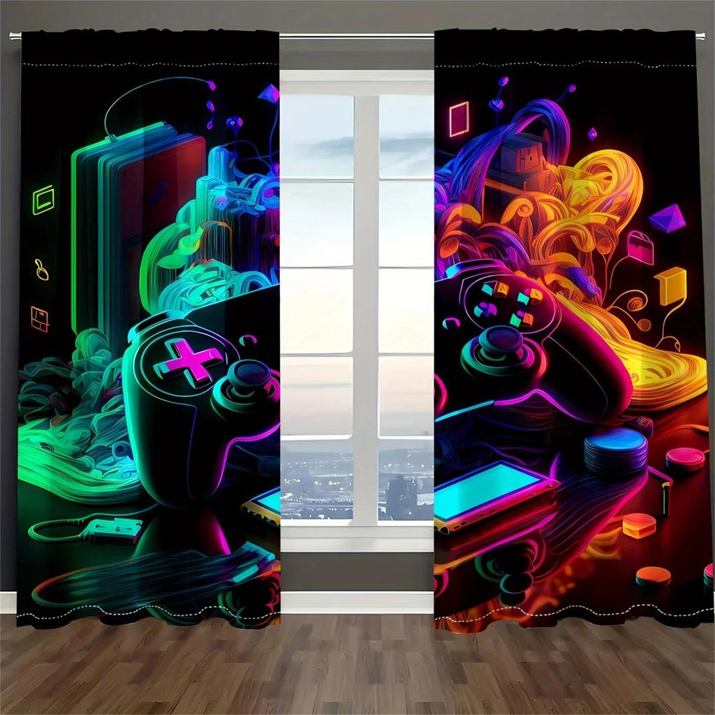 Creative Game Controller Living Room Decoration Curtains Privacy Protection Bedroom Made Of Polyester Area Decor