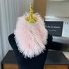 Women's Faux Fur Double-Sided Wool Neck Gaiter - Thickened Warm Winter Scarf