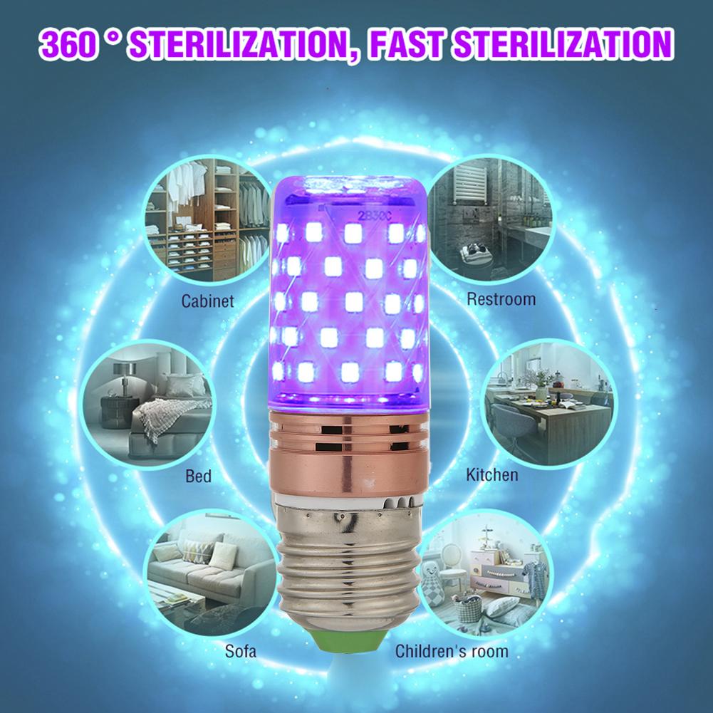 E27 60 LED UV Sterilize Light Germicidal Corn Lamp Kill Dust Led Ultraviolet Lamp Home Sterilize Disinfection Light Bulb