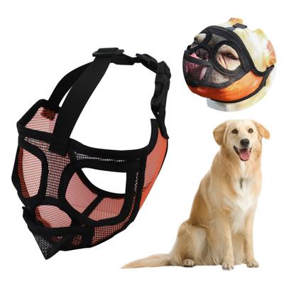 Focinheira para Cão Ajustável com Fivela Respirável de Nylon Anti-Latido para Bulldog Francês