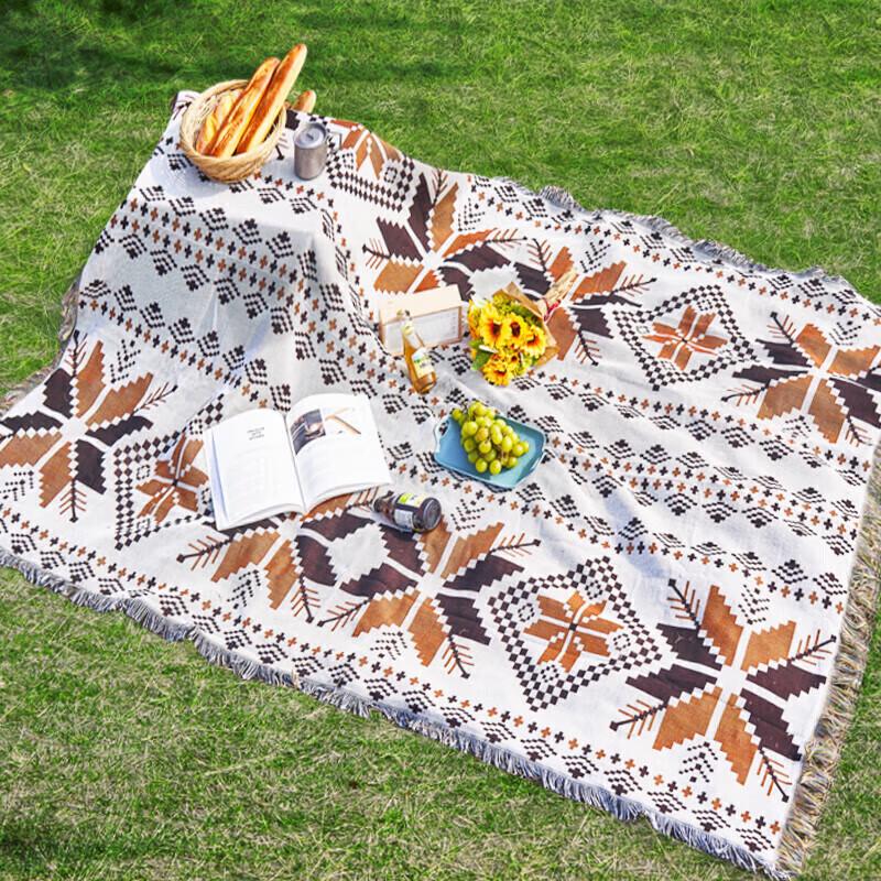 Suncojia Ethnic Style Tassel Picnic & Camping Blanket