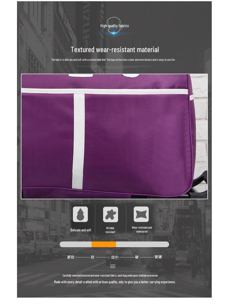 Korean Style Large Travel Trolley Bag - Lightweight, Foldable Carry-On for Women, Men & Students