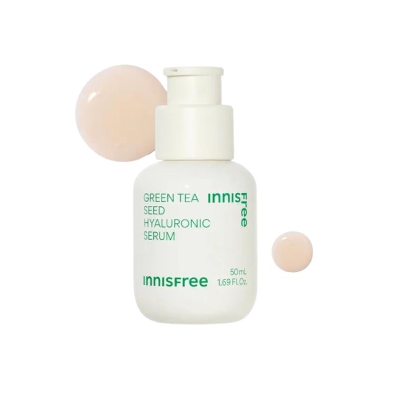 Innisfree Sérum Hyaluronique aux Graines de Thé Vert 50ml | Sérum Coréen pour le Visage Hydratant et Booster d'Hydratation