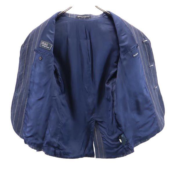 Polo by Ralph Lauren Made in Italy Linen stripe tailored jacket Blue Men's Used