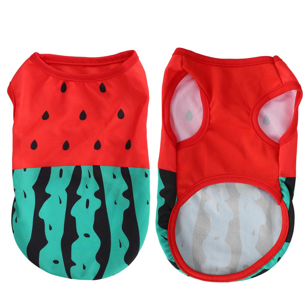 Roupa de Melancia de Verão para Animais de Estimação Colete de Porco Cachorro Não Pegajoso Leve Camiseta Sem Mangas