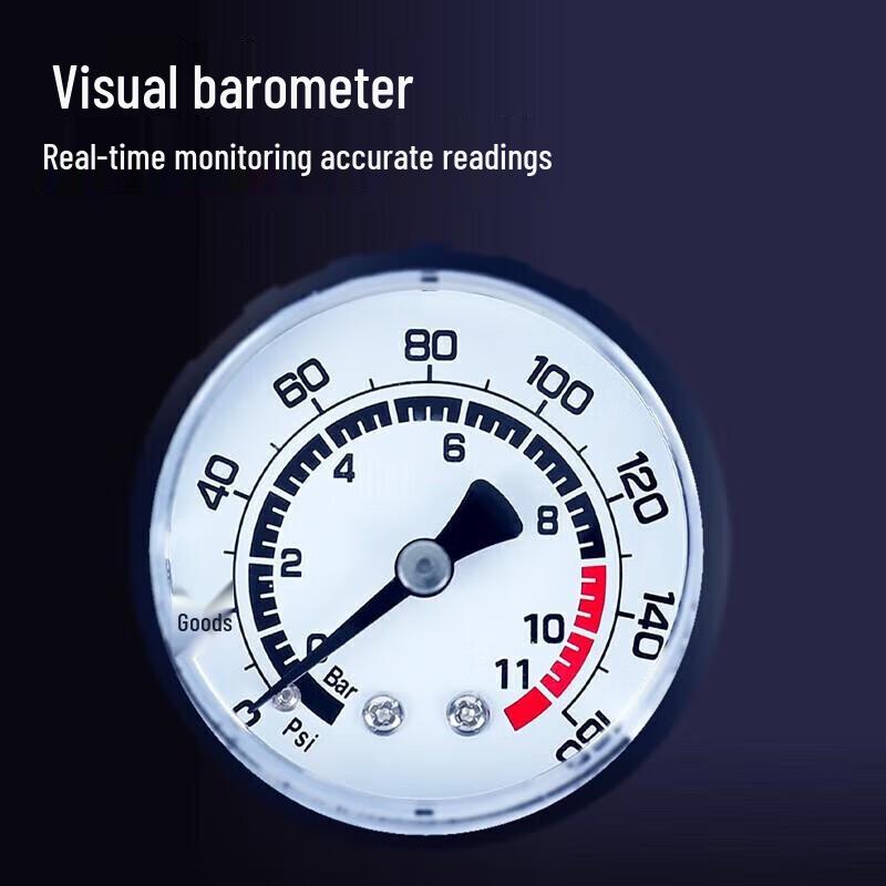 Deli Portable Multi-functional Metal Air Pump with Gauge