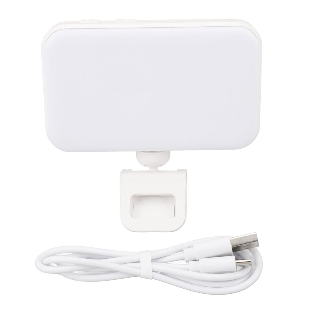 LED Selfie Light Clip 66 LED Chips Photography Lighting 2800 to 5600K Rechargeable On Camera Video Light F6