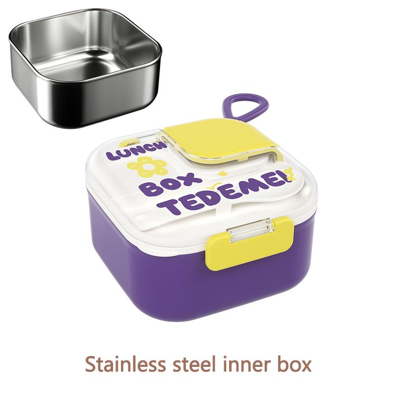 Cute Cartoon Lunch Box Children Stainless Steel Bento Box with Tableware Kids Portable Food Storage Container for Picnic School