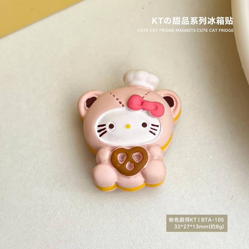 Cartoon Hello Kitty refrigerator magnet Stickers Kitchen Decorations Cute Cat KT Fridge Magnets Decor Anime Household Supplies