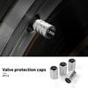 Car Metal Tire Valve Caps Knurled Core Cap Accessories Tire Dust Cap For Benz A B C E S Class W201 W210  W203 C180 C300 W177 AA8