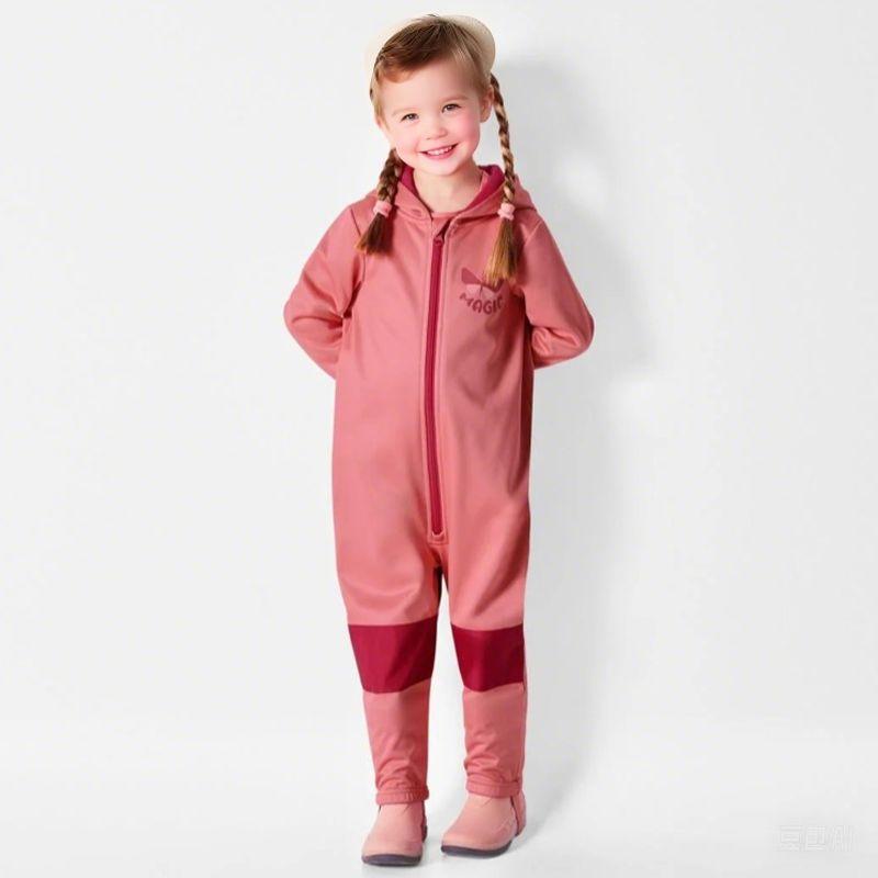 Outdoor Windproof Soft Shell Children's Jump Suit Boys and Girls Jumpsuit Romper Fleece-lined Heattech Waterproof Export