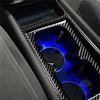 2Pcs Carbon Fiber Watercup Panel Trim Cover Decor For Honda Civic 8Th 2006-2011 Spare Parts Accessories