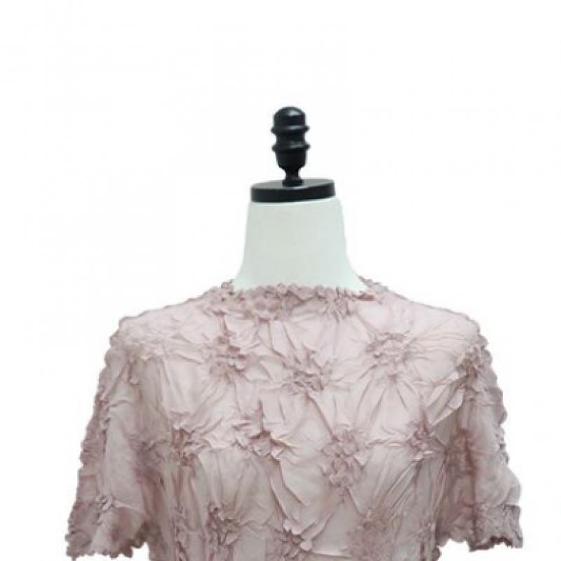 Shiz Madam SeaSon 2 EmboSSed Sheer Half Sleeve Tee Mom S Wear T57106