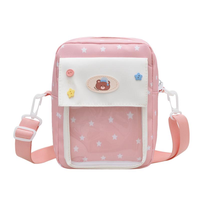 Neue Süße Damen Schultertasche Niedliche Kawaii Cartoon Ita Tasche Japanischer Stil Für Unterwegs Durchsichtige Umhängetasche Handytasche
