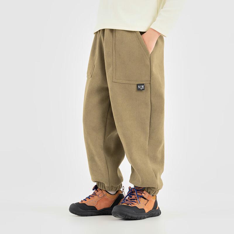 Мальчиковые вельветовые брюки-джоггеры с флисовой подкладкой 110