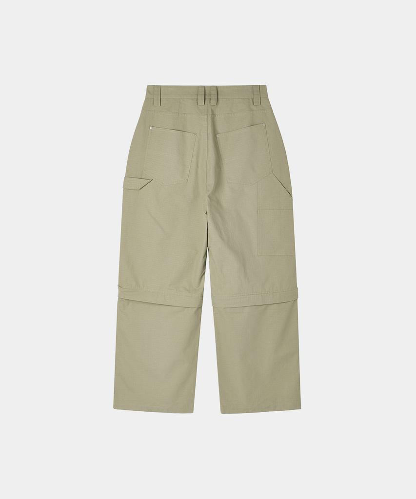 MAISON MINED Detachable Cotton Pants Beige