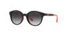 Emporio Armani EA4185F Black with Fuchsia Rubber and Light Blue Gradient Size 47 Sunglasses, Gray/Dark Lenses,