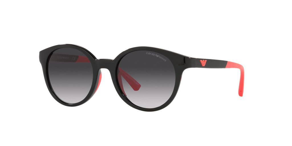 Emporio Armani EA4185F Black with Fuchsia Rubber and Light Blue Gradient Size 47 Sunglasses, Gray/Dark Lenses,