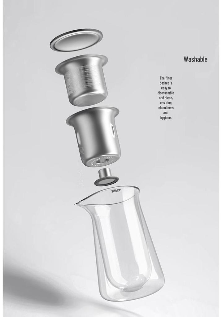 Magnetic Floating Cup with One-Button Tea Water Separator – Press-Type Lazy Person Tea Infuser