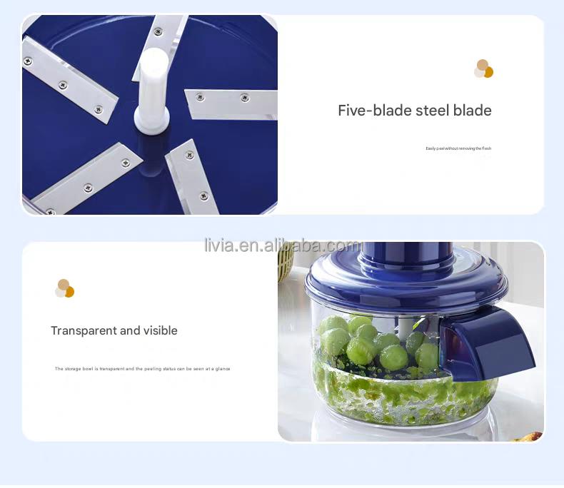 NEW Kitchen Appliance Automatic Fruit & Vegetable Tools Multifunction Garlic Grape Peeling Machine for Home Fruit Kitchen Peeler