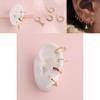 Trendy Gold Alloy Plated Crystal Studs Earring Set For Stylish Women