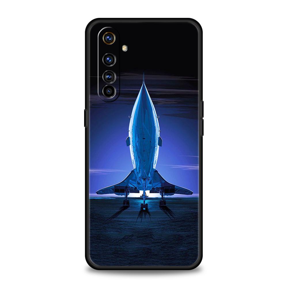 Aircraft Plane Airplane Silicone For Realme 9 Pro GT2 6 7 8 10 C11 C21Y C25 C35 GT Neo 2 3 3T Pro Plus 5G Shockproof Phone Cover