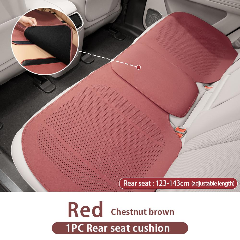 Universal Car Seat Cushion Leather Thin Breathable Hole Summer Car Interior Seat Cover Four Seasons Automotive Parts