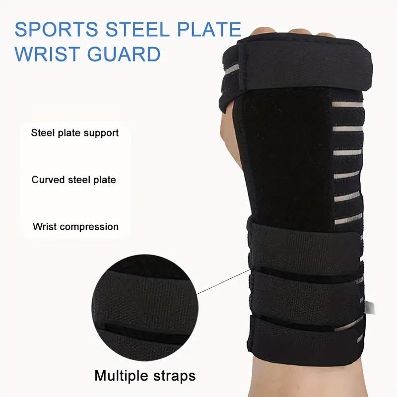 

1 шт. регулируемая дышащая шина для поддержки запястья, идеально подходит для растяжений запястного канала L(1 Right) чёрный