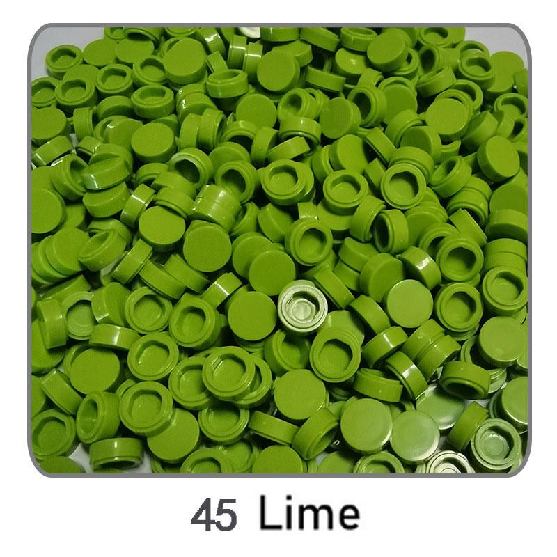 1000 Stück Stadt Bausteine Flache Fliese 1x1 Runde Steine DIY Erleuchten Bausteine Teile 98138 Bausteine für Jungen Mädchen Geschenke Kinder