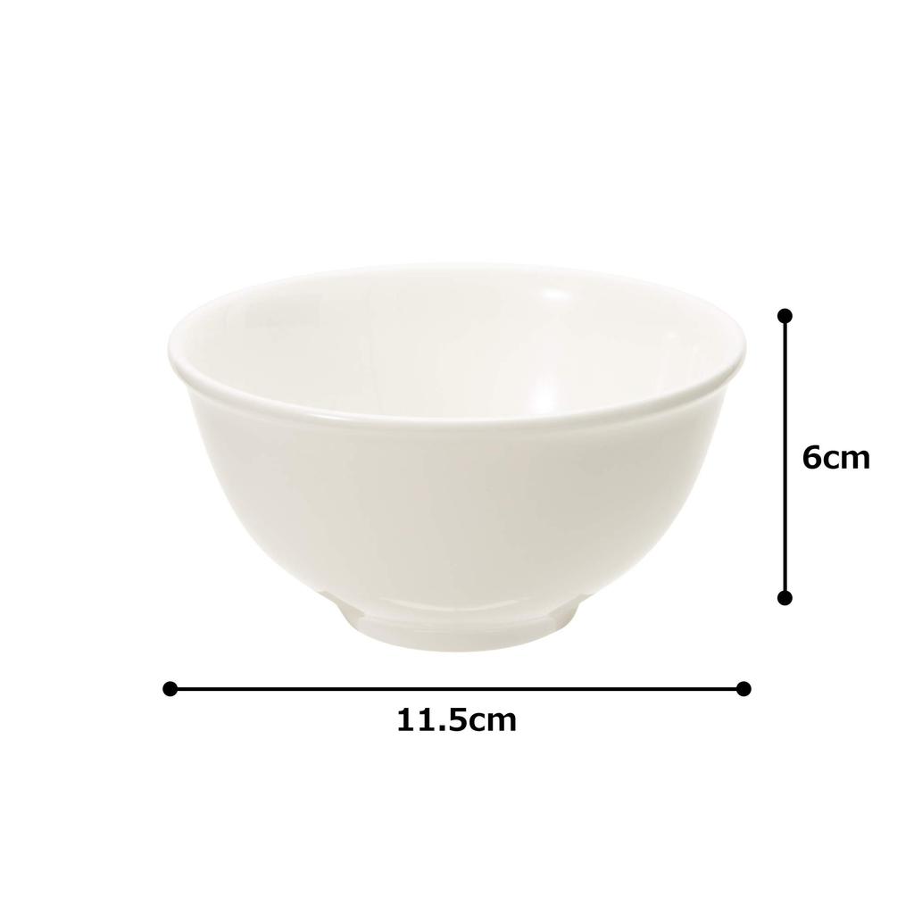 NARUMI Bowl, Plate, Chinese Cuisine, White, 11cm, Rice Bowl, Microwave Safe, Made in Japan, 8906-1186