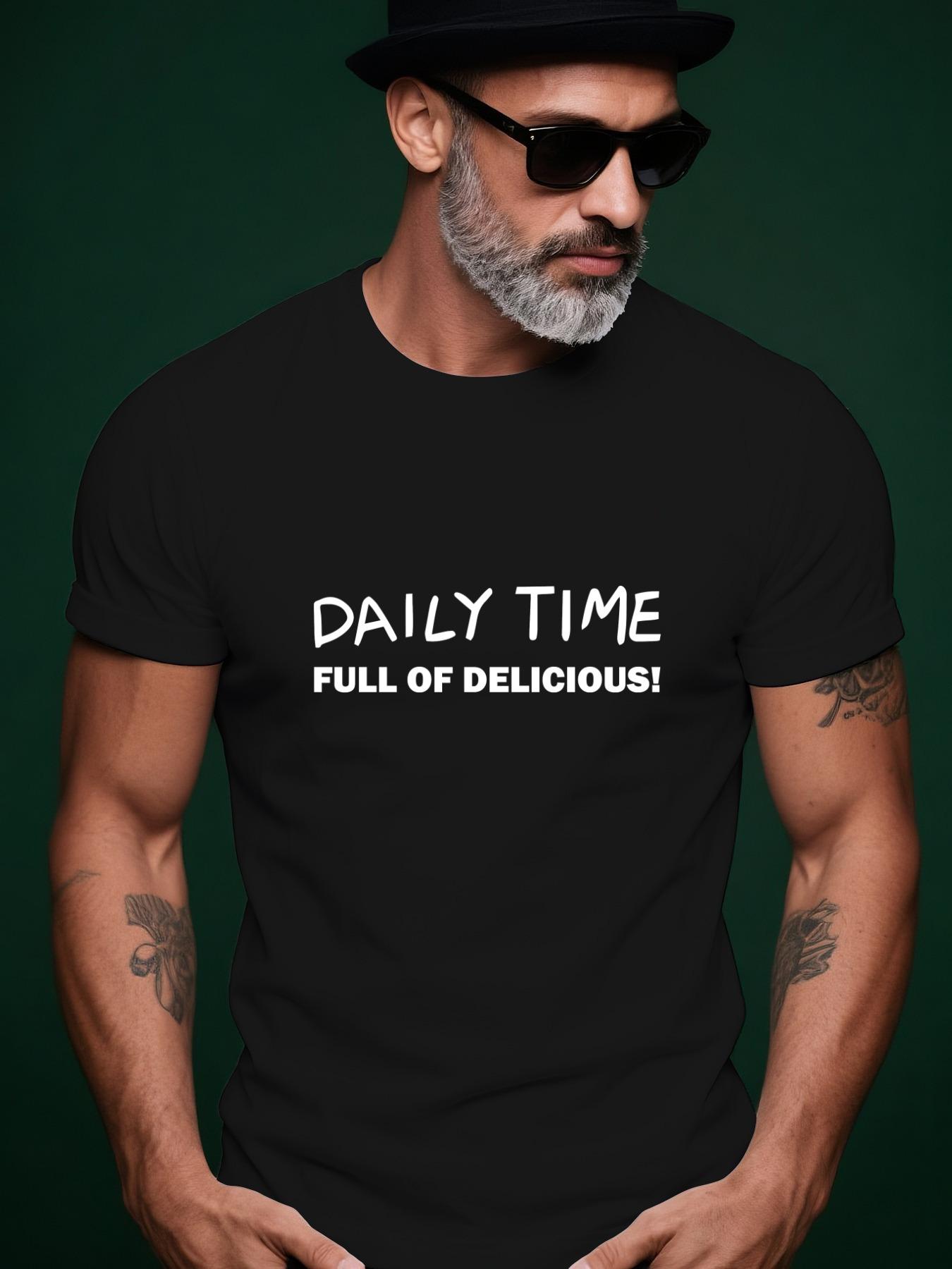 Daily Time Graphic Tshirt - Dark Green Everyday Casual St... L