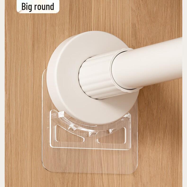 Seamless Telescopic Curtain Rod with Strong Hook Fixing for Bathroom and Kitchen