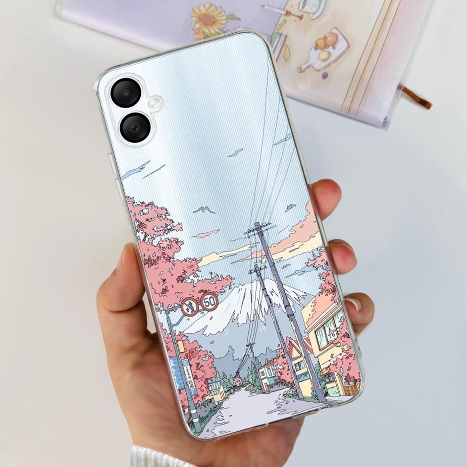 For Samsung Galaxy A06 Case SM-A065F New Luxury Painted Cover 6.7'' Soft Silicone Phone Case For Samsung A06 A 06 GalaxyA06 Bags
