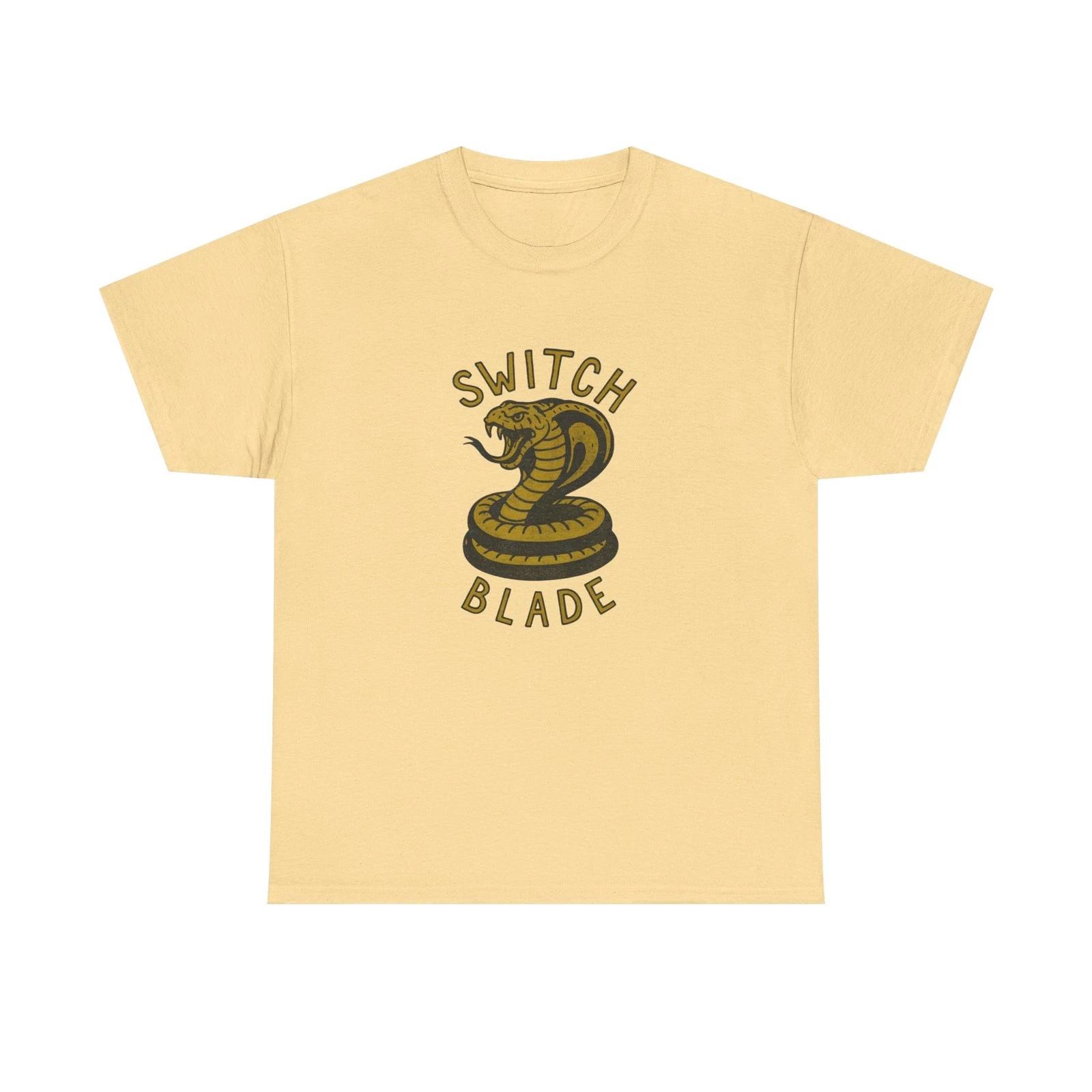 Unisex Heavy Cotton Tee with Switch Blade Snake Design | Casual Tee, [...] S