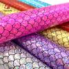 Sparkle Mermaid Fabric PU Faux Leather DIY Craft Brooch Bows GIFT Handmade Earring Craft Making Decoration Material Upholstery