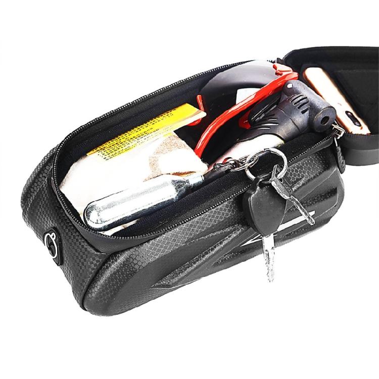Large Capacity Watertight Bicycles Front Top Tube Pouches Panniers Phone Mount Holder Handlebars Bag with Touch Screens